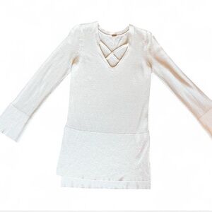 Free People Sleek Bone Sweater, L